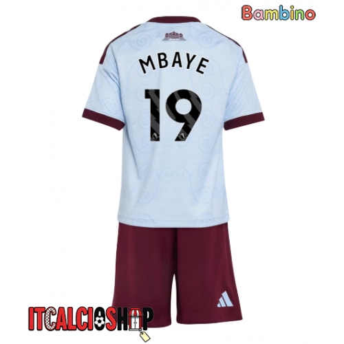 Aston Villa Ibrahim Mbaye #19 Terza Maglia Bambino 2026-27 Manica Corta (+ Pantaloni corti)